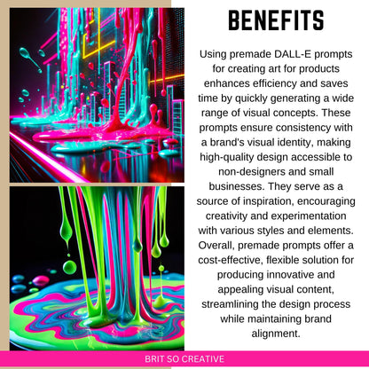Paint Drip Prompt Guide – AI Art Prompts for DALL·E (Digital PDF)
