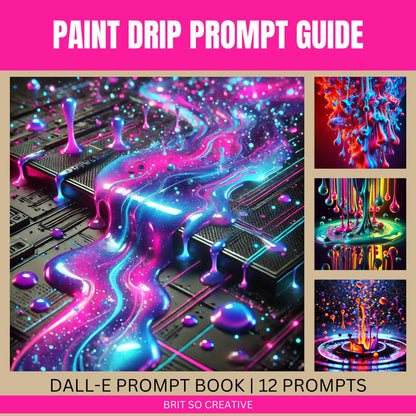 Paint Drip Prompt Guide – AI Art Prompts for DALL·E (Digital PDF)