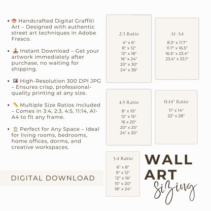 Digital Graffiti Art Print (Instant Download)