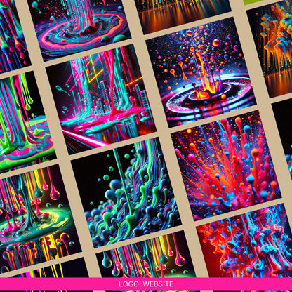 Paint Drip Prompt Guide – AI Art Prompts for DALL·E (Digital PDF)